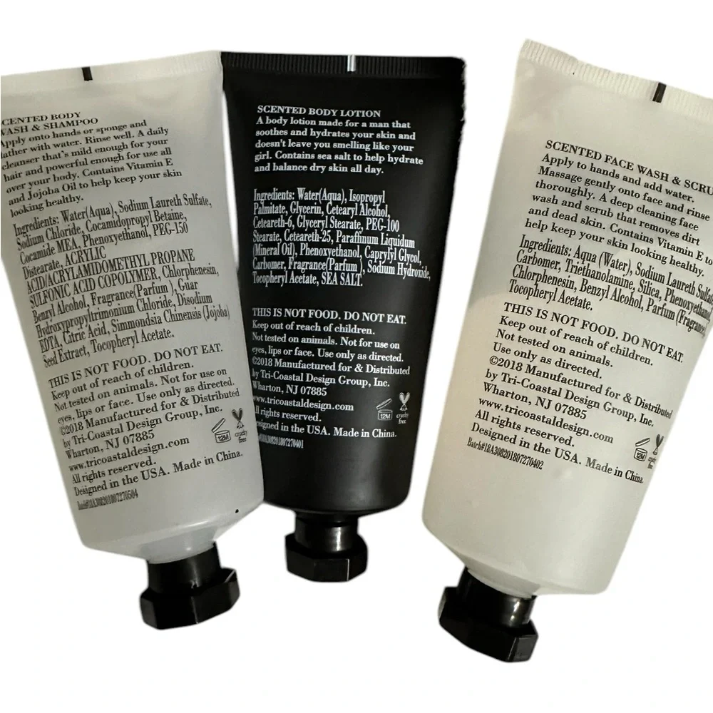 BUNDLE 3 TCD Tri-Coastal Design Milagu Black 3 Shampoo, Face Wash & Lotion New